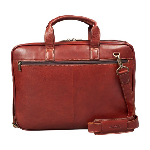 Tony Perotti Vegetale Leren Laptoptas 15 inch – Donkerbruin - Afbeelding 2